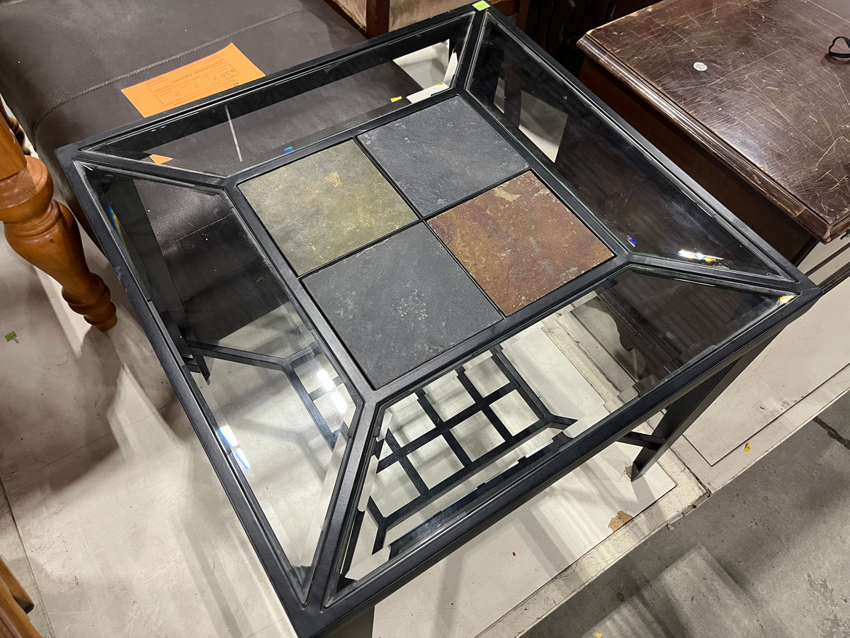 Beveled Glass & Tile Outdoor Side Table Habitat for Humanity Greater