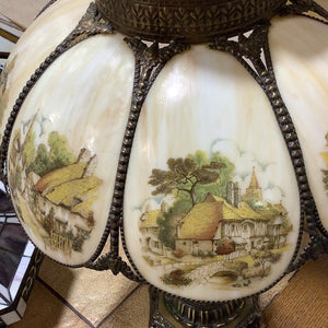 Painted Glass Table Lamp