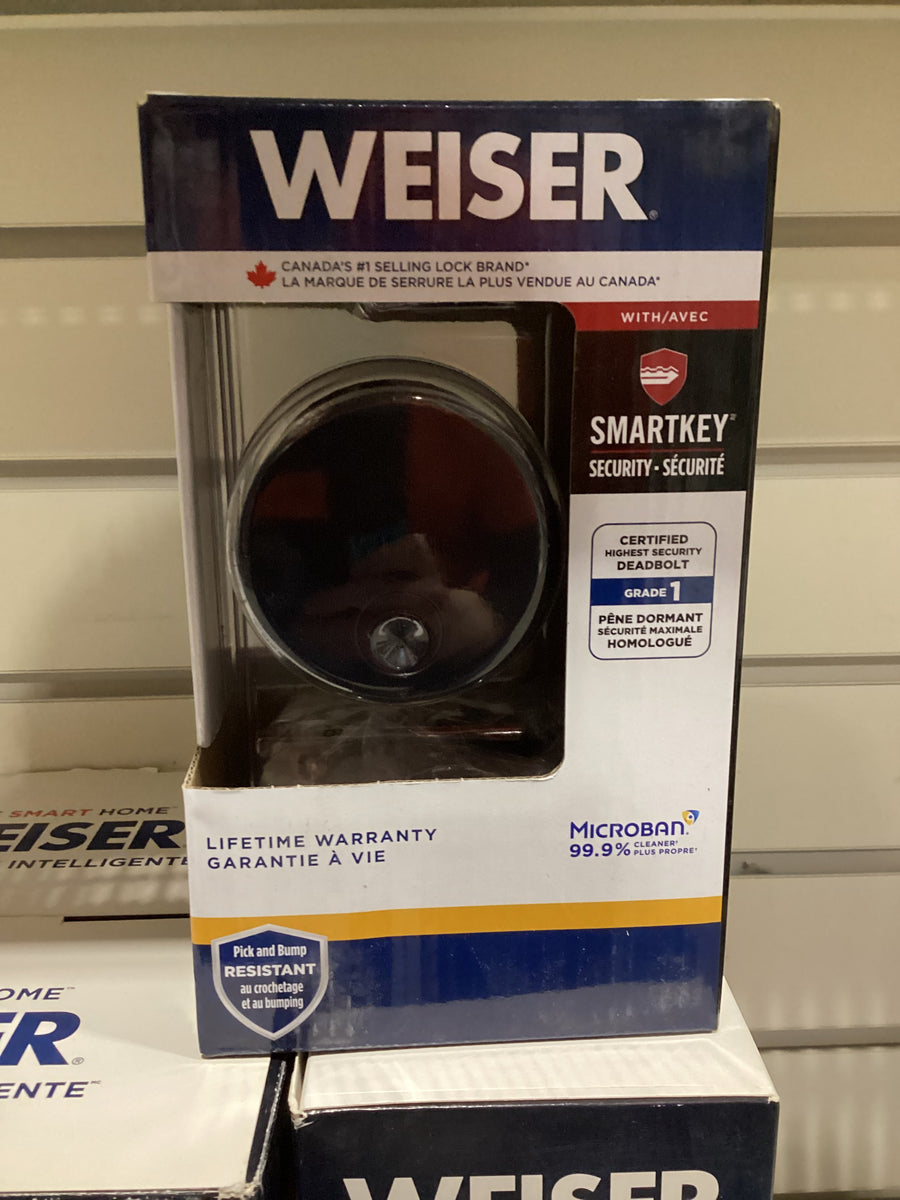 Weiser Uptown Matte Black Deadbolt/Entry Door Lock with Key – Habitat ...