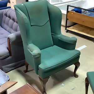 Green Wingback Armchair