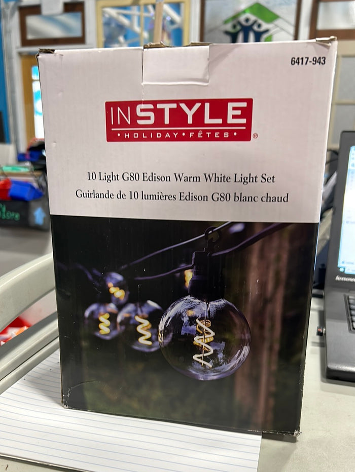 InStyle 10 Light G80 Edison Warm White Light Set