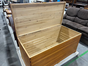 Vintage Large Cedar Chest w/ Leather Padded Top