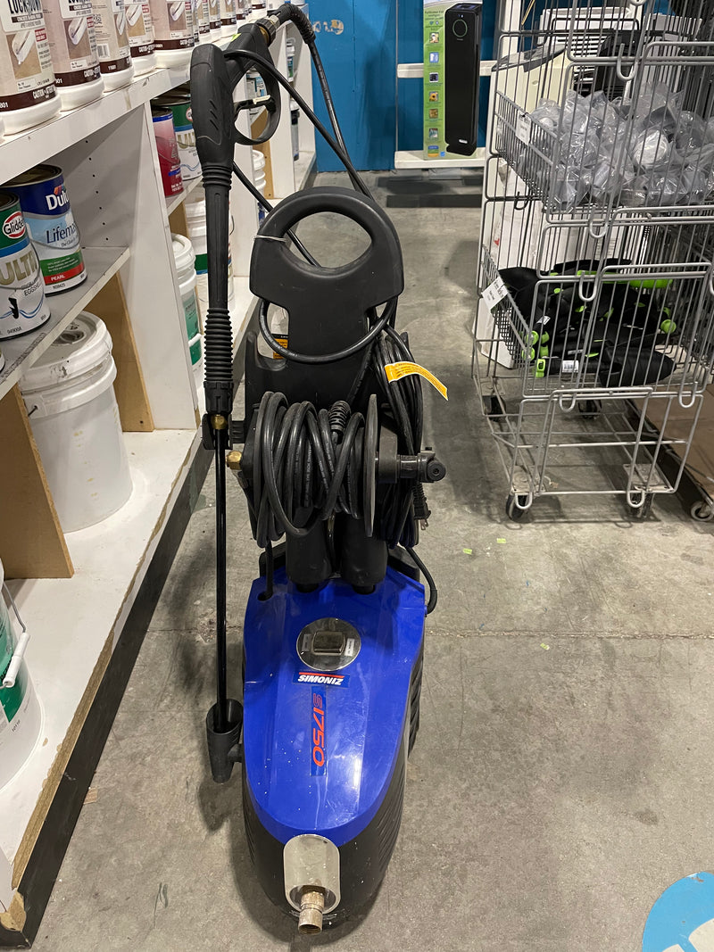 Simoniz 1800 psi hot sale electric pressure washer