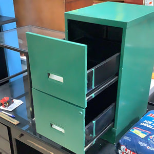 Painted Green Filing Cabinet