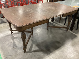 Large Wood Dining Table with Leaf