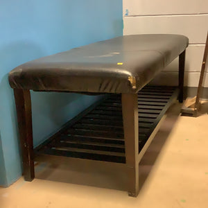 Faux Leather Bench