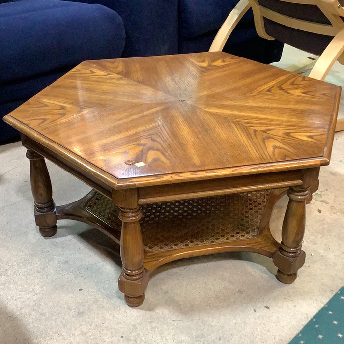 Hexagonal Ratan Coffee Table