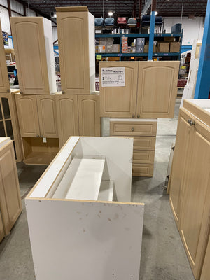 Beige Raised Panel Kitchenette