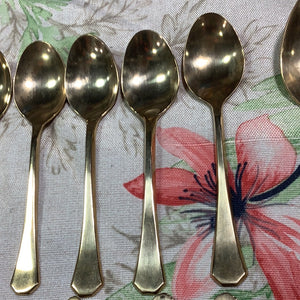 36 Piece Brass Flatware Set