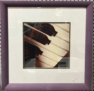 Piano Keys Painting with Purple Frame