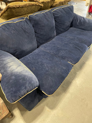 Dark Blue Plush Couch
