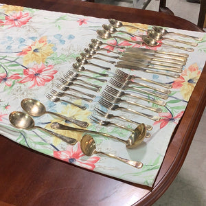 36 Piece Brass Flatware Set