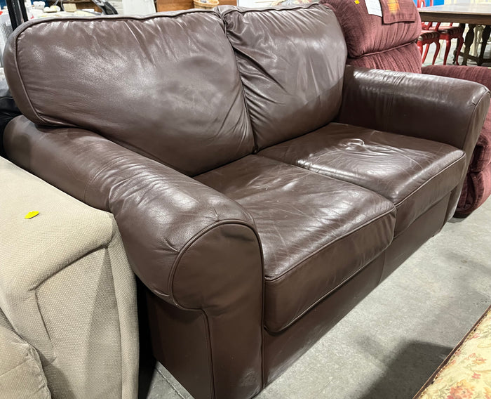 Faux Leather Brown Love-seat