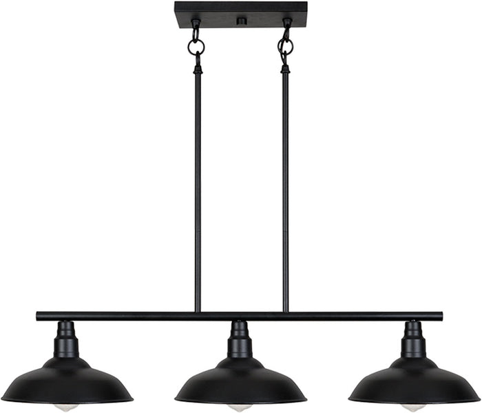 Dale 3-Light Black Island Pendant