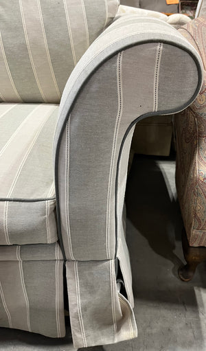 Grey & Beige Striped Couch