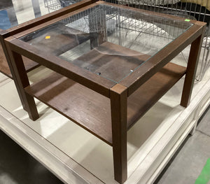 Square Side Table with Glass Top