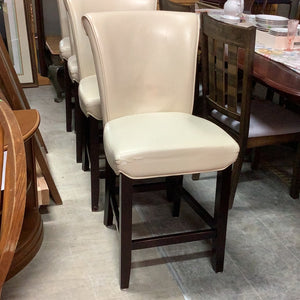 Cream Pleather Dining Chair