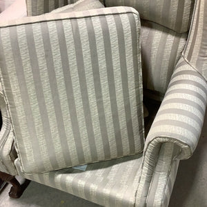 Striped Wingback Armchair