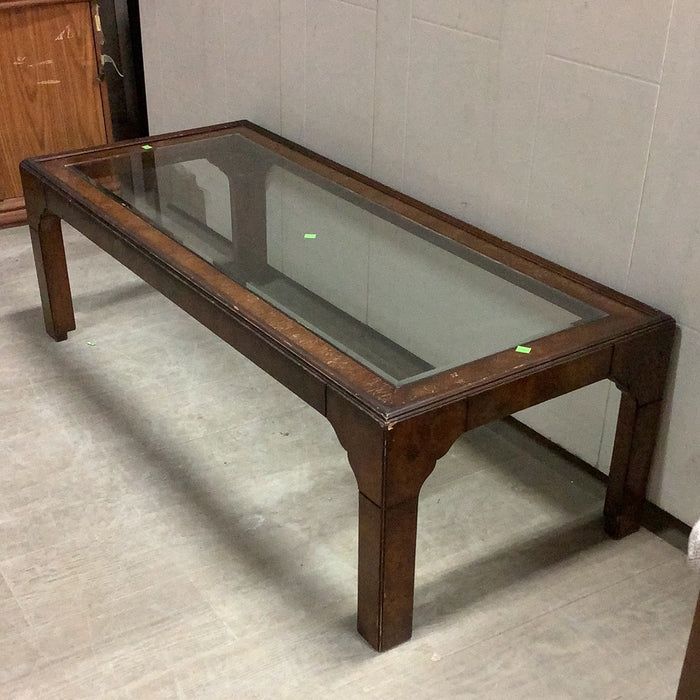 Clear Top Coffee Table