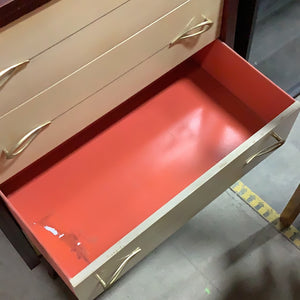 Red Mid Century Dresser