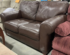 Faux Leather Brown Love-seat
