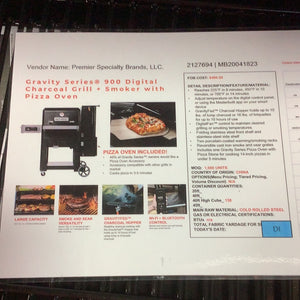 Masterbuilt Gravity Series 900 Charcoal Grill/Smoker/Pizza Oven