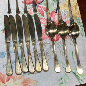 36 Piece Brass Flatware Set