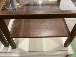 Square Side Table with Glass Top