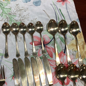 36 Piece Brass Flatware Set