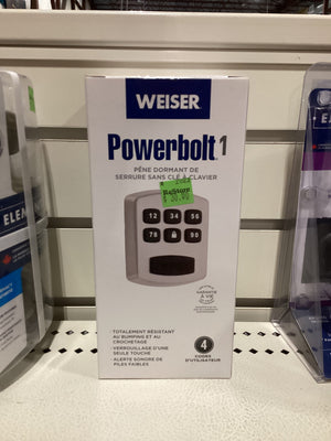 Weiser Powerbolt 1 Satin Nickel Keyless Entry Door Lock/Deadbolt