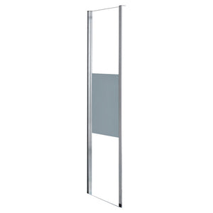 Melba Side Panel for Corner Shower Enclosure - 32-in - Frosted Band - Tempered Glass and Chrome