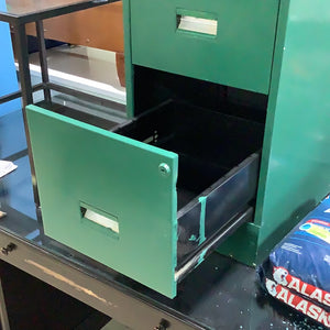 Painted Green Filing Cabinet