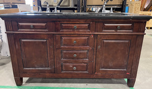 Granite Vanity with Double Sink