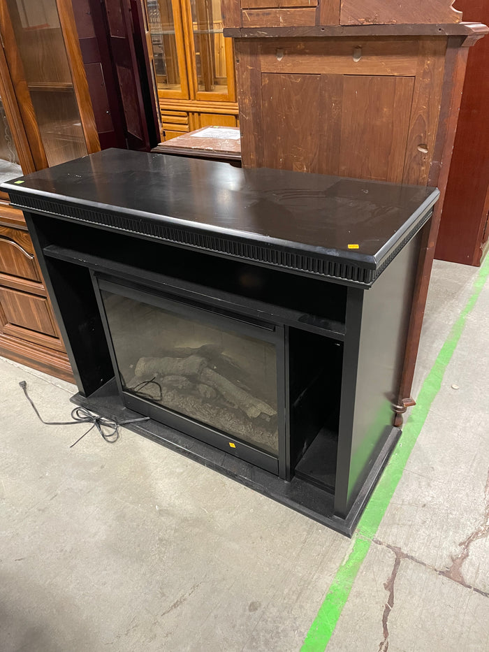 Black Fireplace Unit