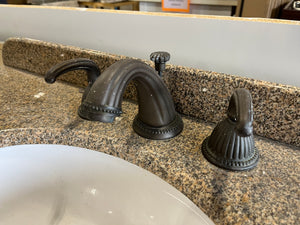 Circular Bath Vanity with Granite Top