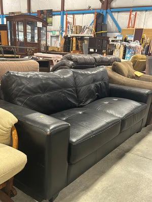 Black Leather Loveseat