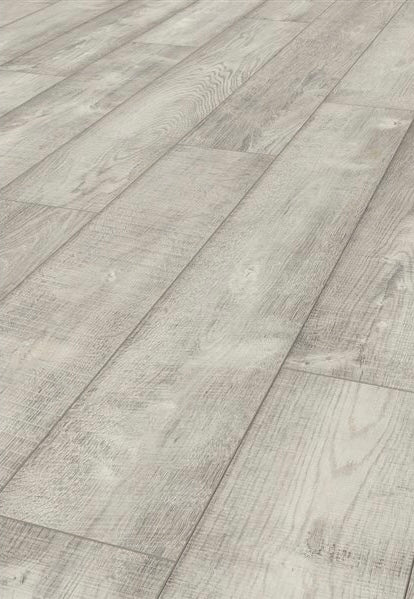 Light Gray Embossed Wood Plank Laminate Flooring