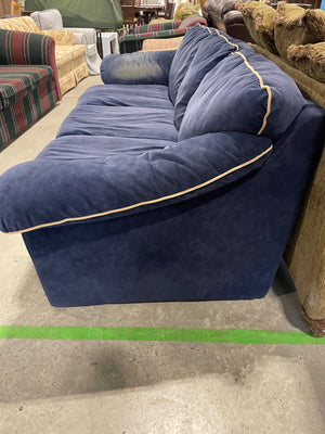 Dark Blue Plush Couch