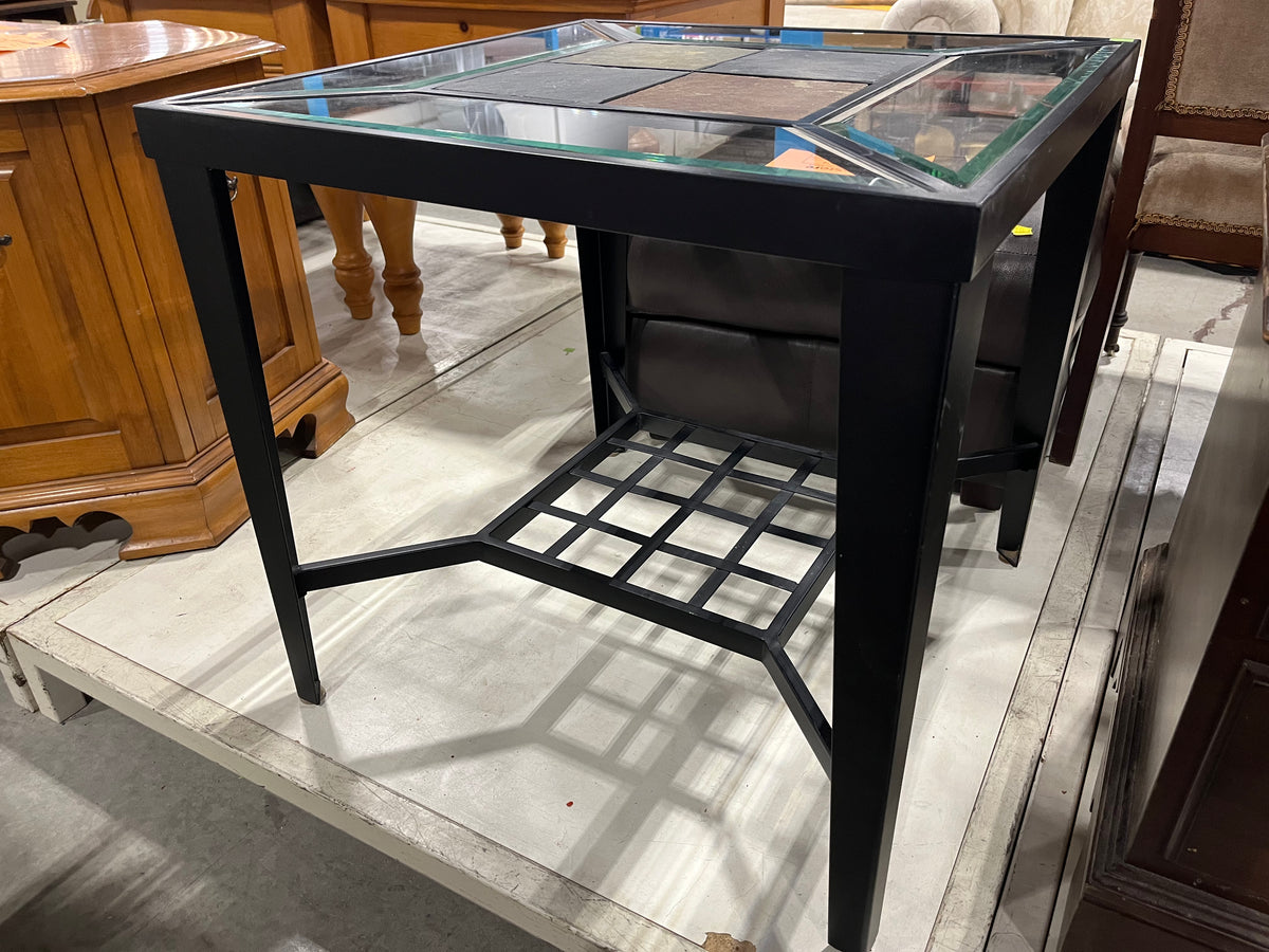 Beveled Glass & Tile Outdoor Side Table Habitat for Humanity Greater