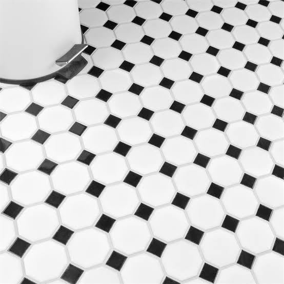 Metro Octagon Matte White w/Black Dot