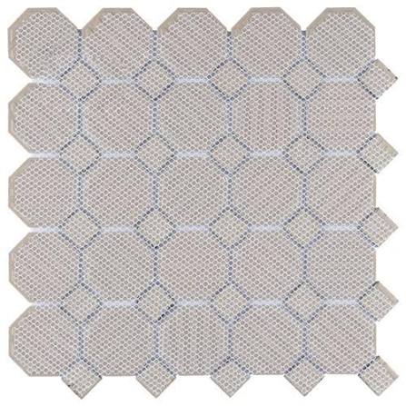 Metro Octagon Matte White w/Black Dot