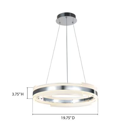 Home Decorators Chrome LED Pendant