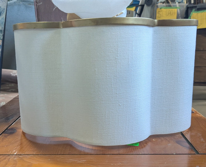 Linen Flower Scallop Flush Mount Ceiling Light