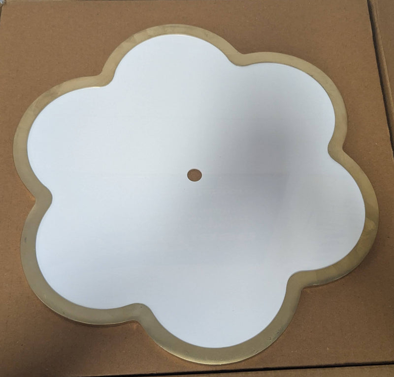 Linen Flower Scallop Flush Mount Ceiling Light