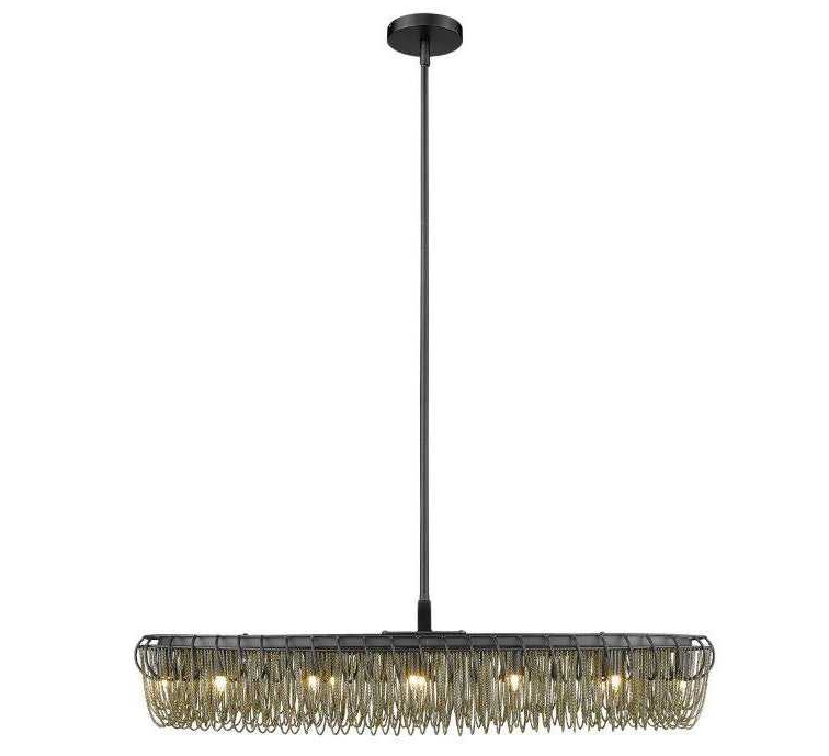 Swirl 35.80" 12-Light Oval Chain Pendant