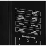 Black Countertop Microwave with 6 Pre-Programmed Cooking Modes