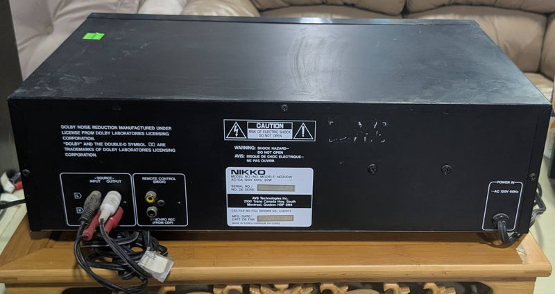 Vintage Nikko ND-200W Dual Cassette Deck