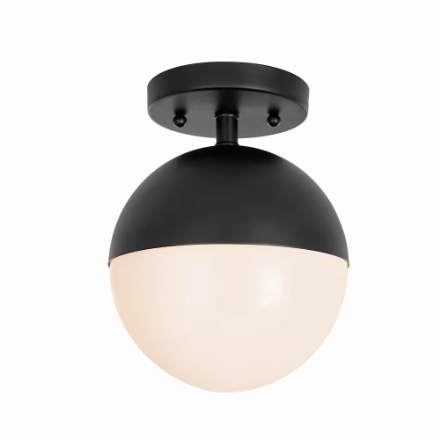 Home Decorators Black Flush Mount Ceiling Light