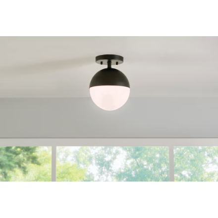 Home Decorators Black Flush Mount Ceiling Light
