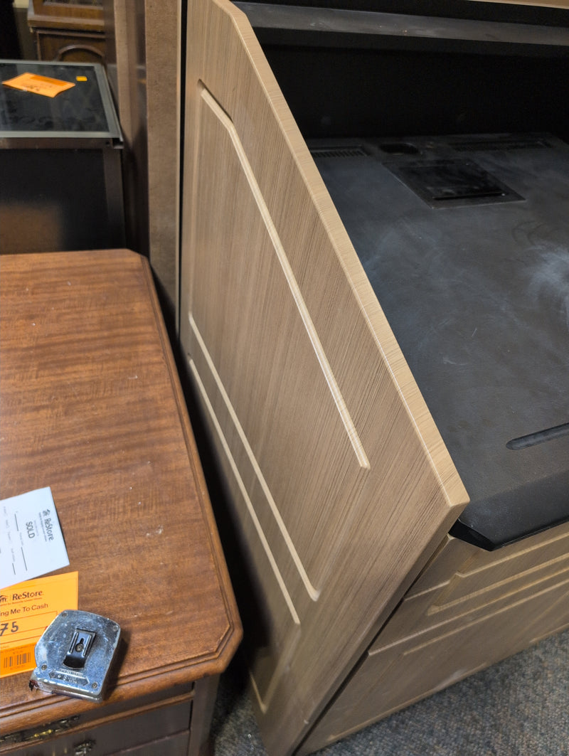 Desk and Large Cabinet Combo with Wheels and Pull out Keyboard and Mouse Holder